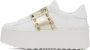 Valentino Garavani White & Gold Rockstud Untitled Sneakers - Thumbnail 3