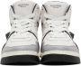 Valentino Garavani White & Grey Nappa One Stud Sneakers - Thumbnail 2