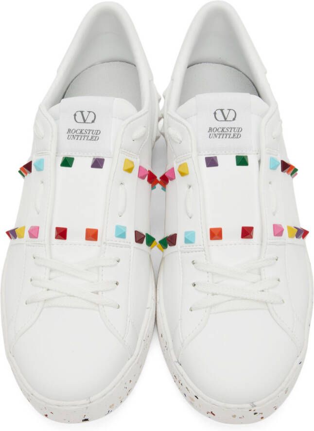 Valentino Garavani White & Multicolor Open For A Change Sneakers