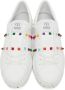 Valentino Garavani White & Multicolor Open For A Change Sneakers - Thumbnail 5