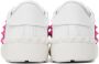 Valentino Garavani White & Pink Rockstud Untitled Sneakers - Thumbnail 2