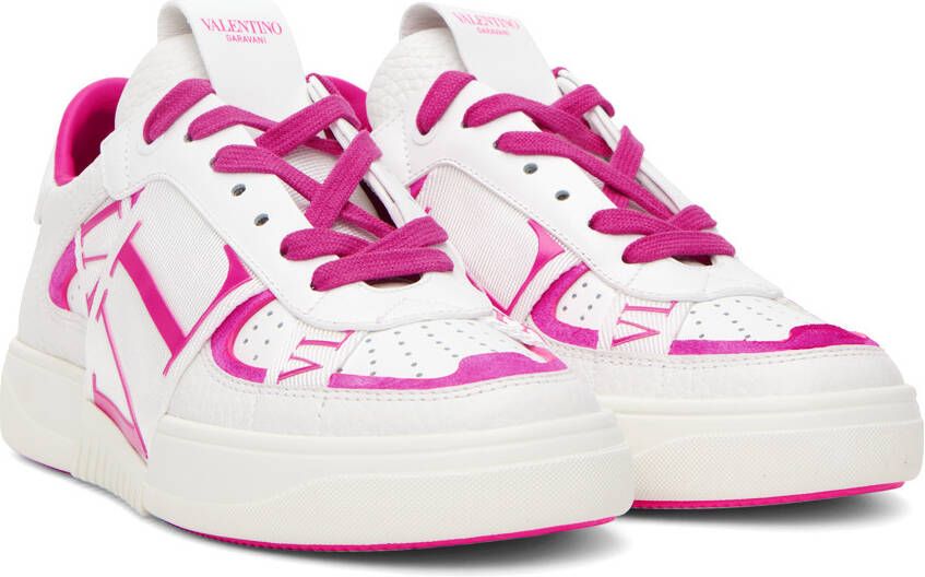 Valentino Garavani White & Pink VL7N Sneakers