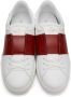 Valentino Garavani White & Red Leather Open Sneakers - Thumbnail 5