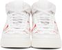 Valentino Garavani White & Red 'VL7N' High-Top Sneakers - Thumbnail 2