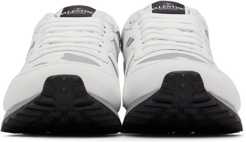 Valentino Garavani White Camo Rockrunner Sneakers