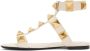 Valentino Garavani White Leather Roman Stud Flat Sandals - Thumbnail 3