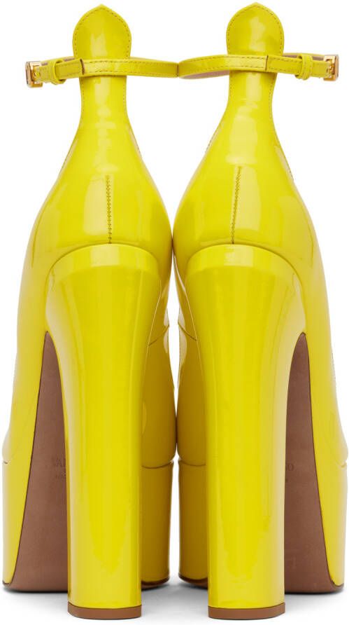 Valentino Garavani Yellow Tan-Go Platform Heels