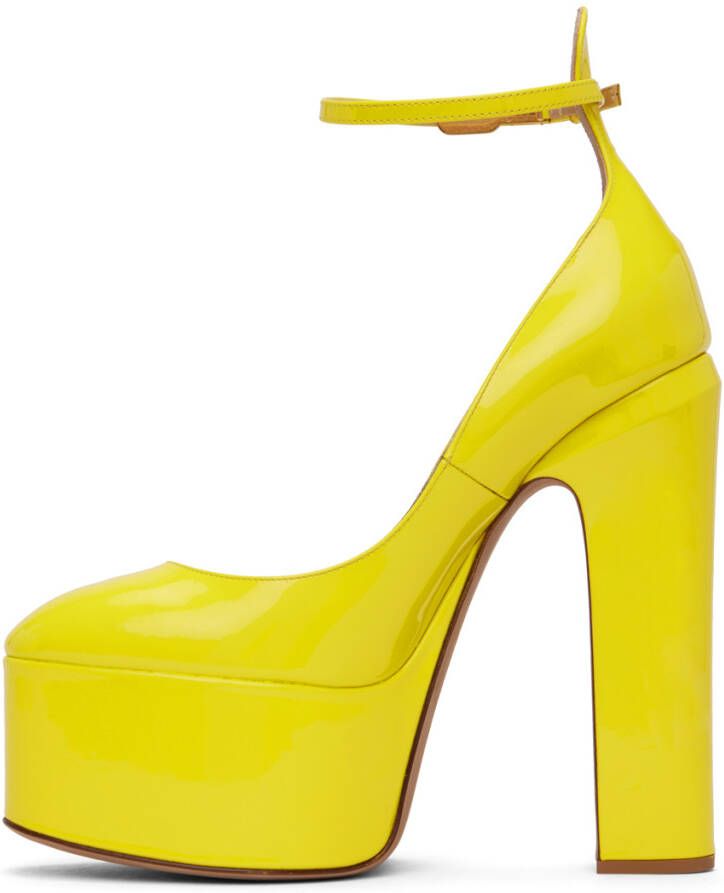 Valentino Garavani Yellow Tan-Go Platform Heels