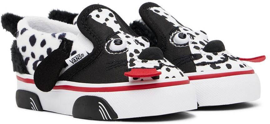 Vans Baby Black & White Dog Slip-On V Sneakers