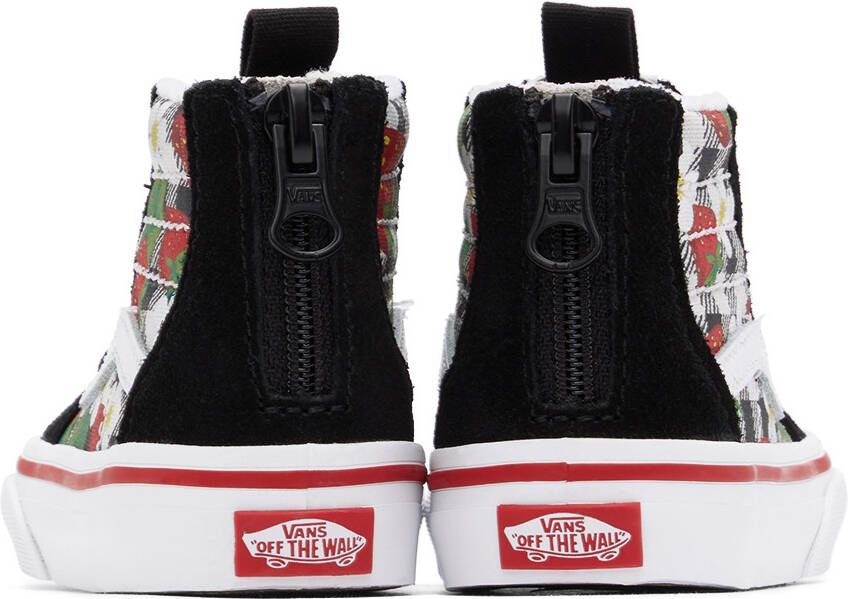 Vans Baby Black Strawberry Gingham Sk8-Hi Zip Sneakers