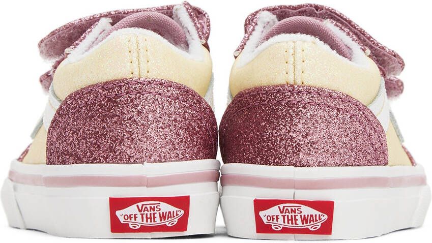 Vans Baby Pink & Off-White Old Skool V Sneakers