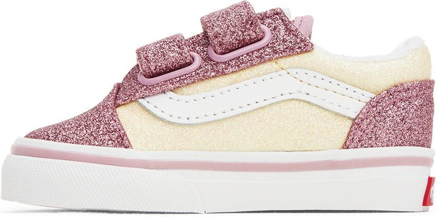 Vans Baby Pink & Off-White Old Skool V Sneakers