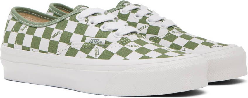 Vans Green & White OG Authentic LX Sneakers