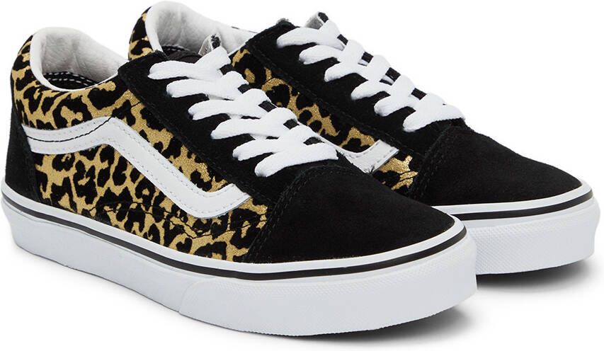Vans Kids Black & Gold Leopard Old Skool Little Kids Sneakers