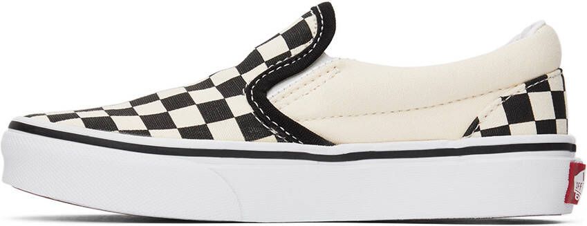 Vans Kids Black & Off-White Classic Slip-On Little Kids Sneakers