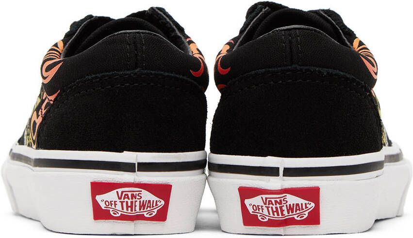 Vans Kids Black & Red Old Skool Big Kids Sneakers