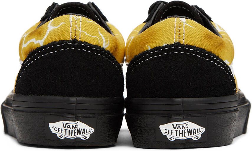 Vans Kids Black & Yellow Old Skool Little Kids Sneakers
