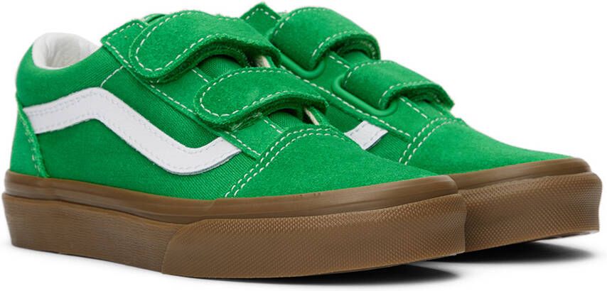 Vans Kids Green Old Skool V Little Kids Sneakers