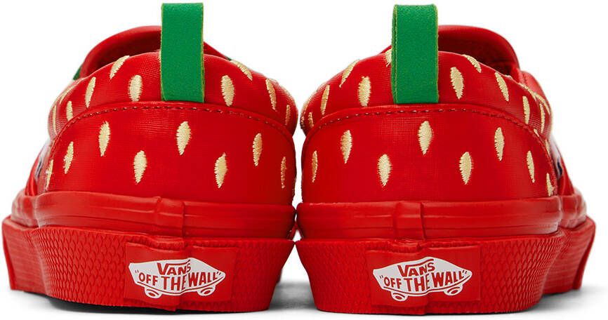 Vans Kids Red Classic Slip-On Berry Little Kids Sneakers
