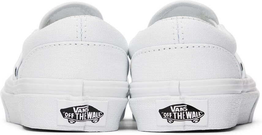 Vans Kids White Classic Slip-On Little Kids Sneakers