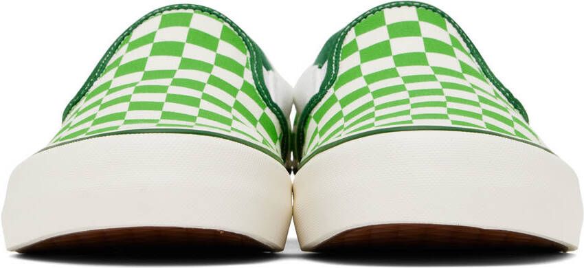 Vans SSENSE Exclusive Collaboration Green & White Classic Slip-On VR3 L Sneakers