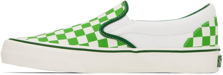 Vans SSENSE Exclusive Collaboration Green & White Classic Slip-On VR3 L Sneakers