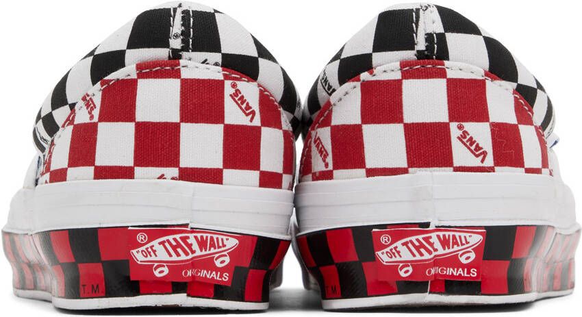 Vans White & Red OG Classic Slip-On LX Sneakers