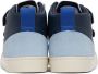 VEJA Kids Blue Leather V-10 Mid Velcro Sneakers - Thumbnail 2