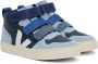VEJA Kids Blue Leather V-10 Mid Velcro Sneakers - Thumbnail 4