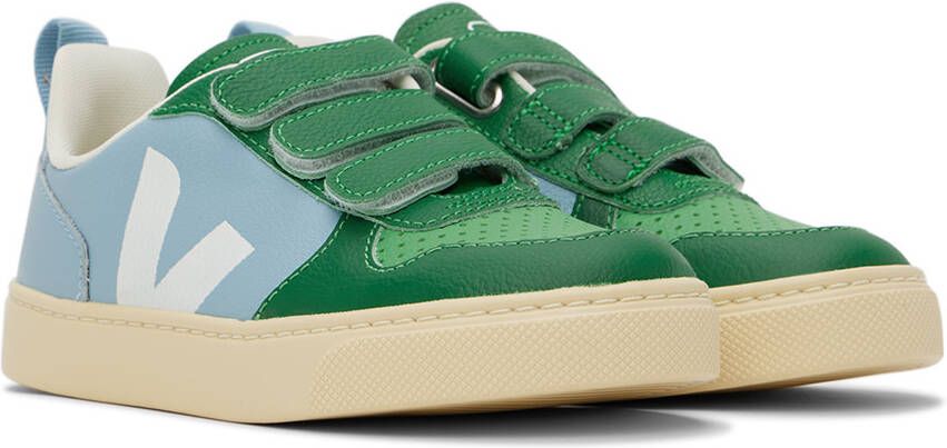 VEJA Kids Green & Blue V-10 Sneakers