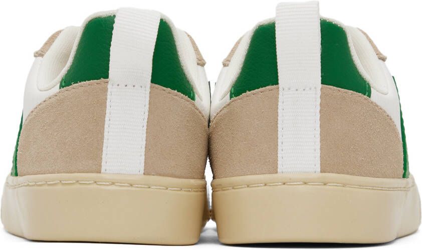 VEJA Kids White & Beige V-10 Sneakers