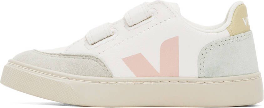 VEJA Kids White & Multicolor V-12 Sneakers