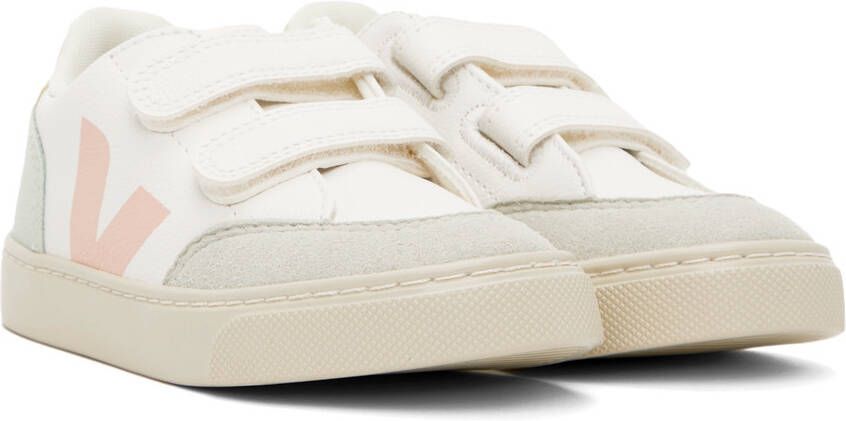 VEJA Kids White & Multicolor V-12 Sneakers