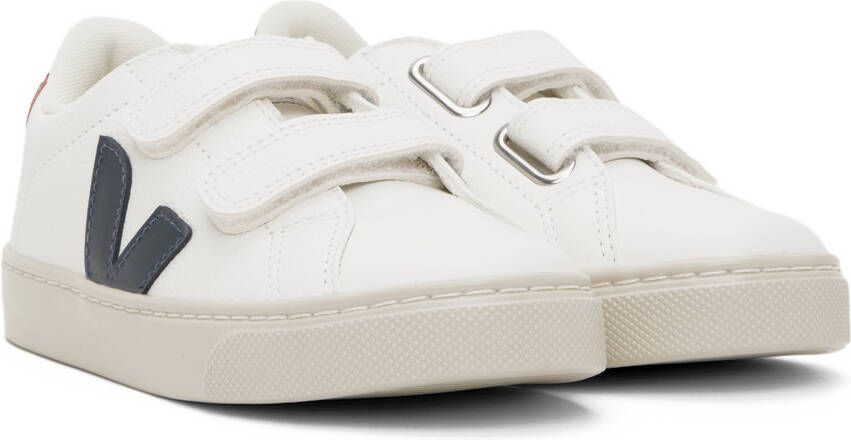 VEJA Kids White & Navy Esplar Sneakers