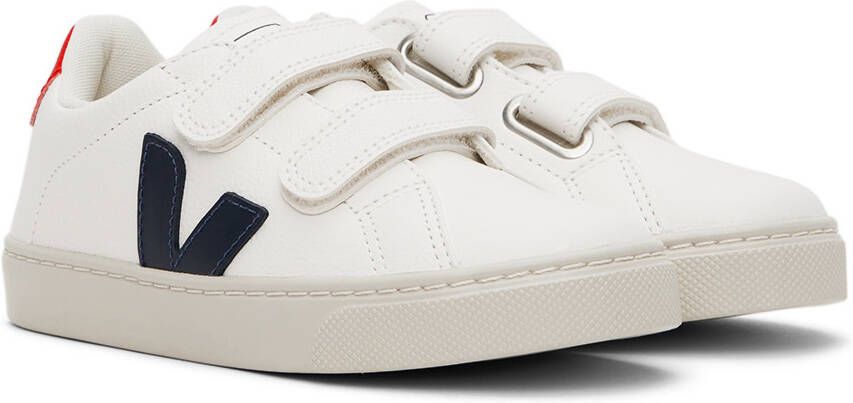 VEJA Kids White & Navy Esplar Sneakers