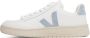 VEJA White & Blue V-12 Sneakers - Thumbnail 3