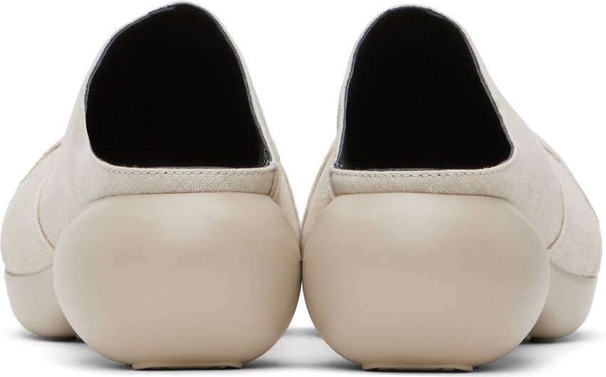 VeniceW Off-White Bobtail Mules