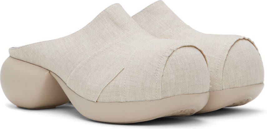 VeniceW Off-White Bobtail Mules