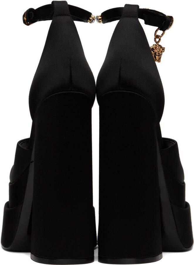 Versace Black Aevitas Heeled Sandals