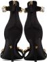Versace Black Crystal Heeled Sandals - Thumbnail 2