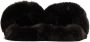 Versace Black Faux-Fur Palazzo Slippers - Thumbnail 2