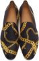 Versace Black 'La Greca' Chain Slippers - Thumbnail 5