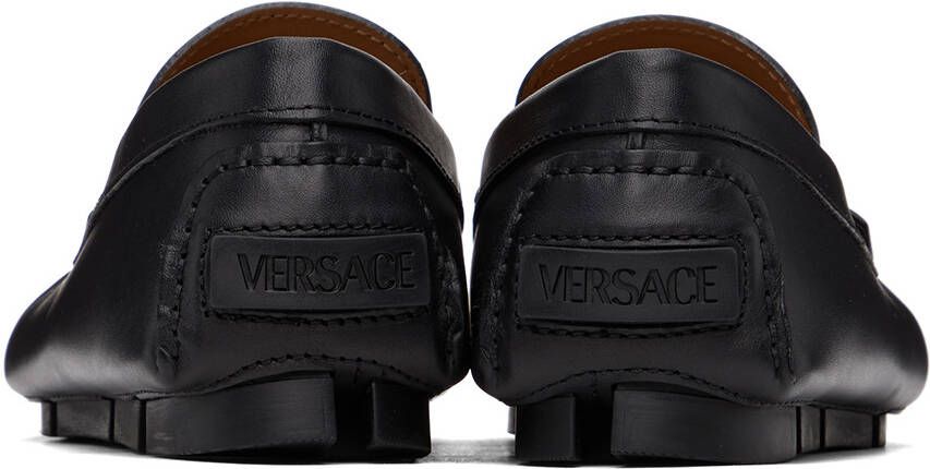 Versace Black 'La Medusa' Driver Loafers
