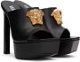 Versace Black 'La Medusa' Sandals - Thumbnail 4