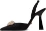 Versace Black 'La Medusa' Slingback Heels - Thumbnail 3