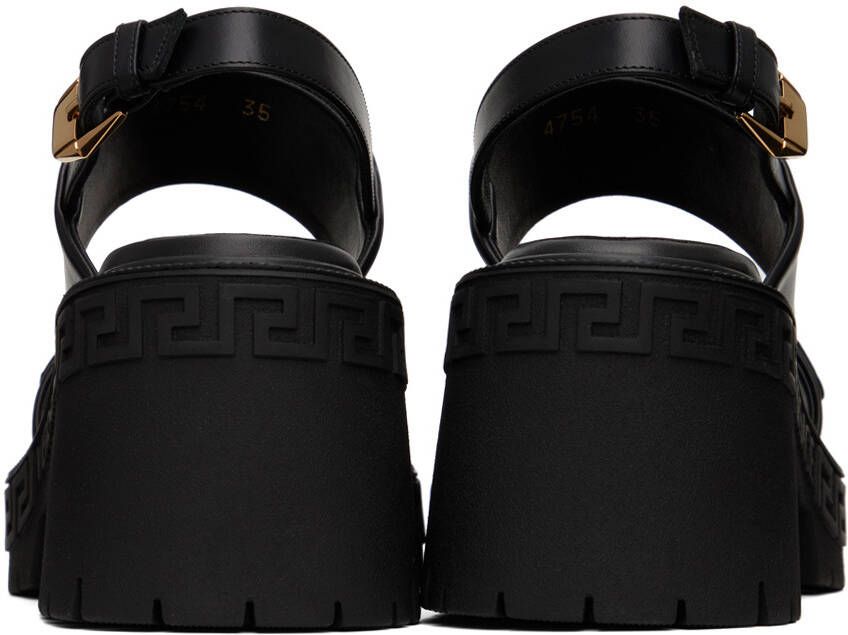Versace Black Medusa Biggie Heeled Sandals