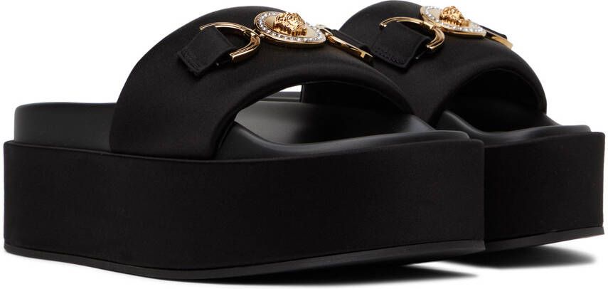 Versace Black Medusa Biggie Platform Sandals