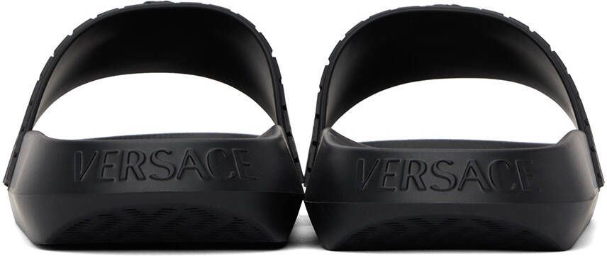 Versace Black Palazzo Slides