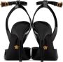 Versace Black Safety Pin Heeled Sandals - Thumbnail 2