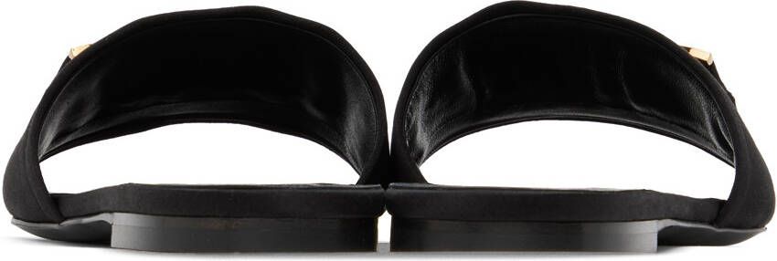 Versace Black Satin Sandals
